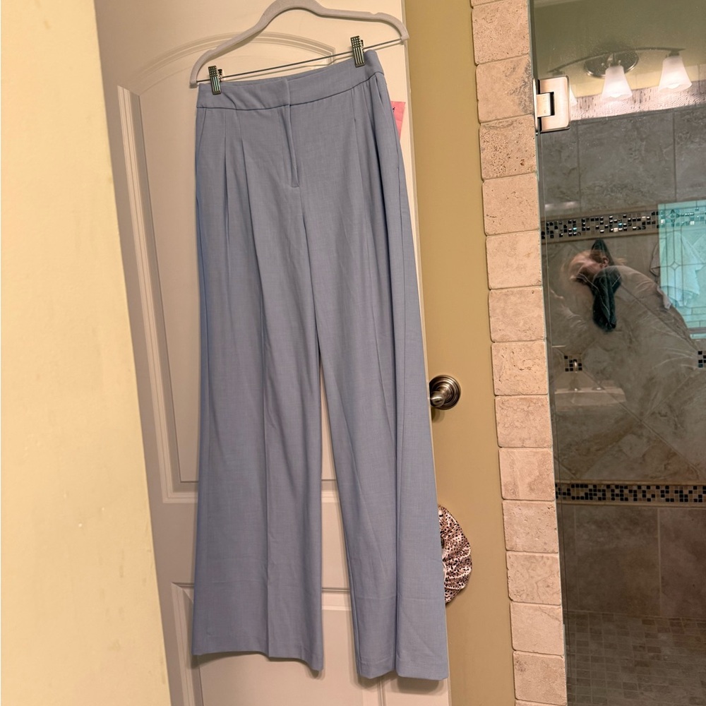 House of Harlow 1960 Pale Blue Wide-Leg Trousers